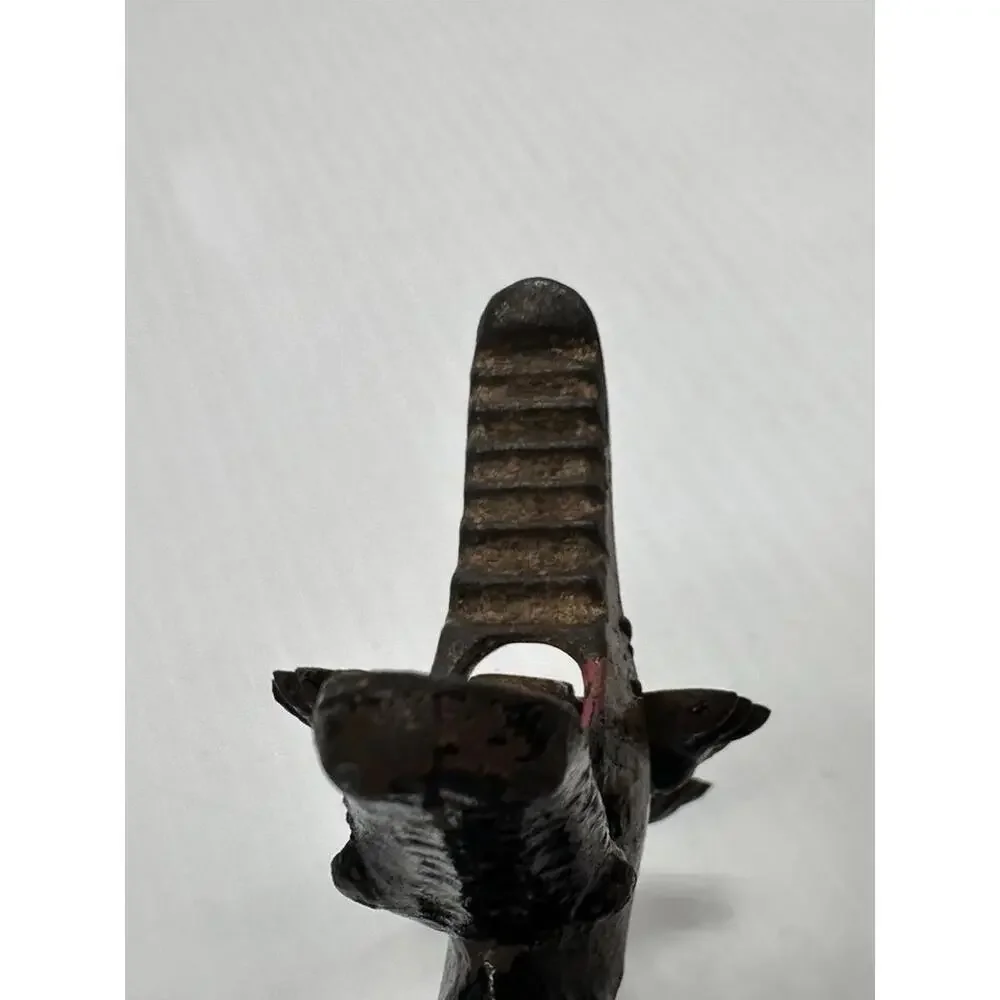 Antique Cold Painted Cast Iron‎ Alligator Crocodile Nut Cracker Patina